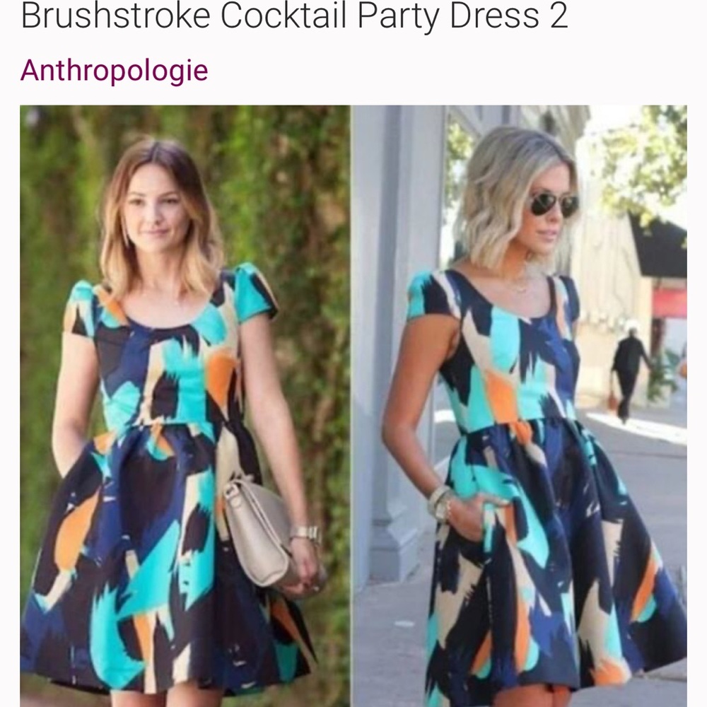 Colorful Brushstroke Cocktail Dress
